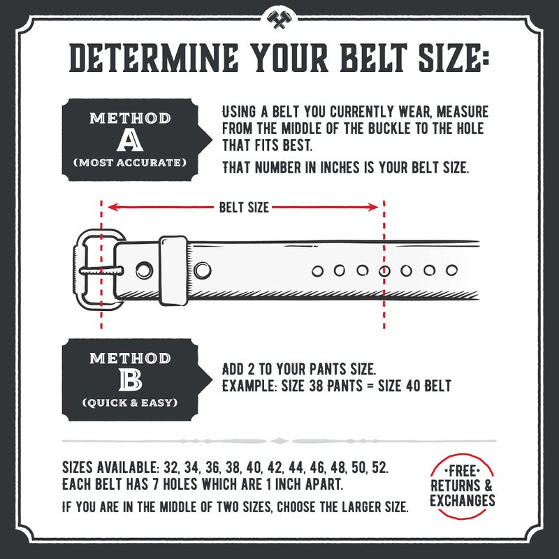 Main Street Forge Journeyman Leather Belt | Made in USA | Brown w/Silver Buckle | Size 36 - Image 5